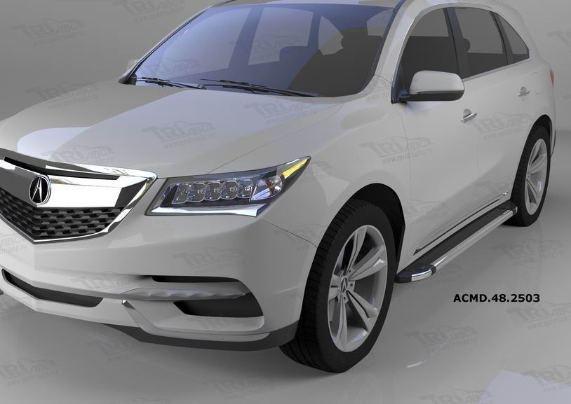 Can Otomotiv ACMD.48.2503 пороги алюминиевые (Brillant) Acura MDX (2014-)(черн/нерж)