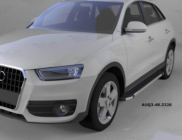 Can Otomotiv AUQ3.48.3326 пороги алюминиевые (Brillant) Audi Q3 (2011-) (черн/нерж)