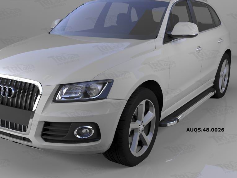 Can Otomotiv AUQ5.48.0026 пороги алюминиевые (Brillant) Audi Q5 (2009-) (черн/нерж)