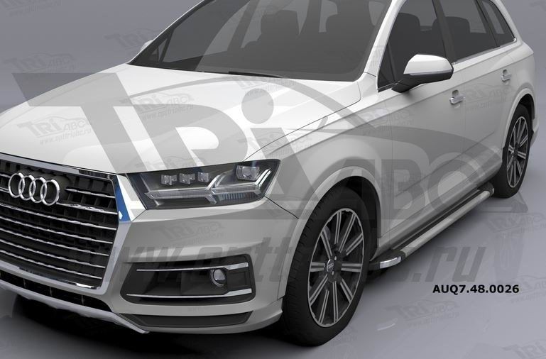 Can Otomotiv AUQ7.48.0026 (A) пороги алюминиевые (Brillant) Audi Q7 (2015-) (серебр) с панорамной крышей