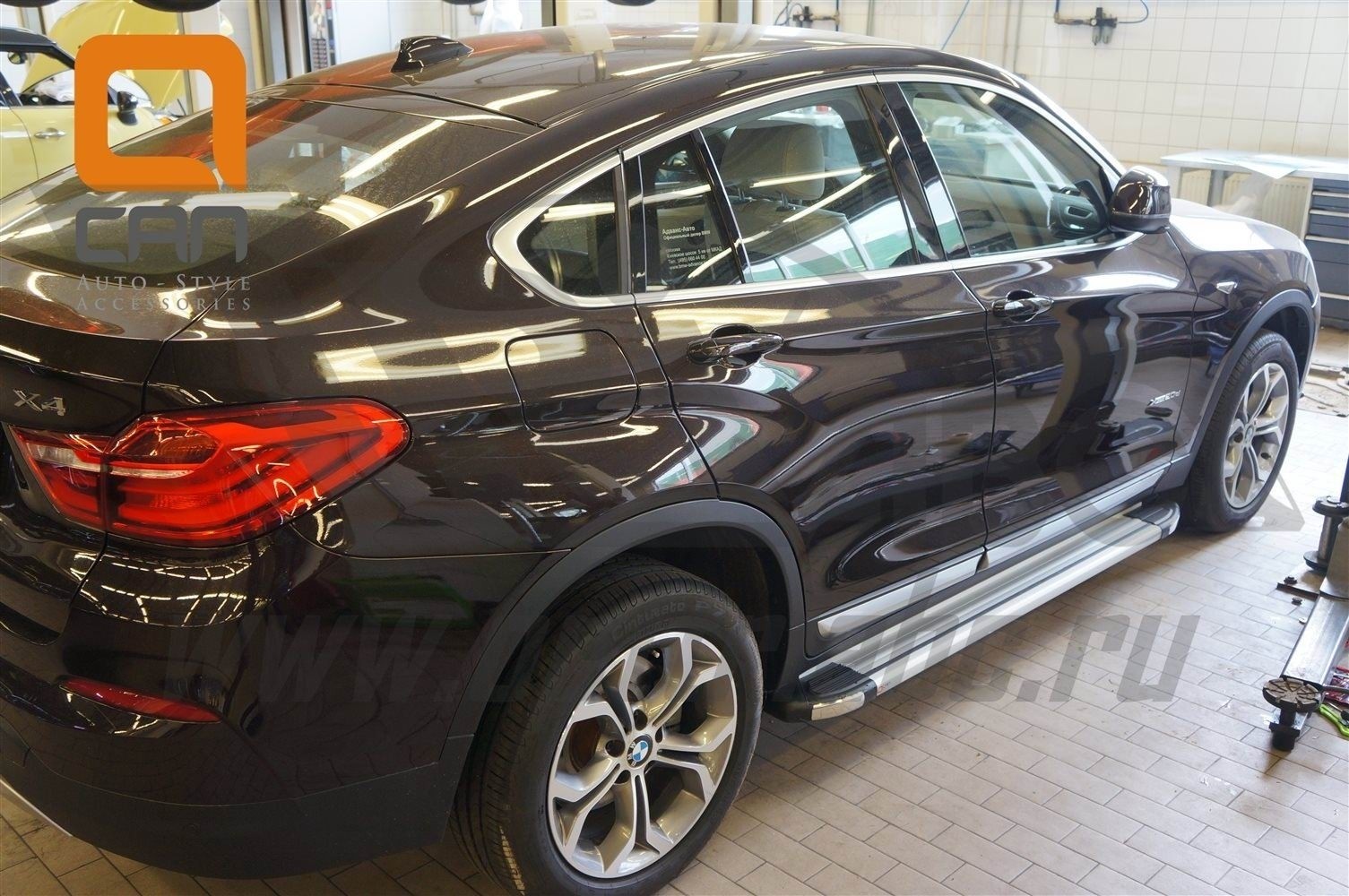 Can Otomotiv BMX3.48.0034 пороги алюминиевые (Brillant) BMW X3 (F25 2010-) (серебр)