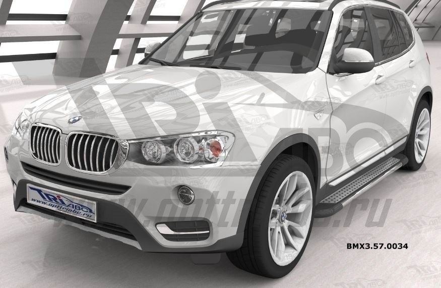 Can Otomotiv BMX3.57.0034 пороги алюминиевые (Topaz) BMW X3 (F25 2010-)