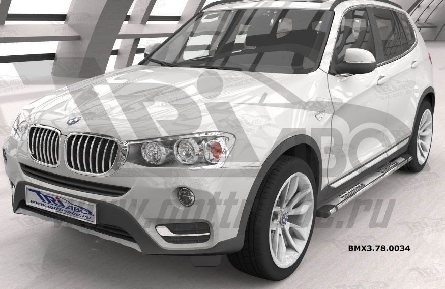 Can Otomotiv BMX3.78.0034 пороги алюминиевые (Emerald silver ) BMW X4 (2014-)