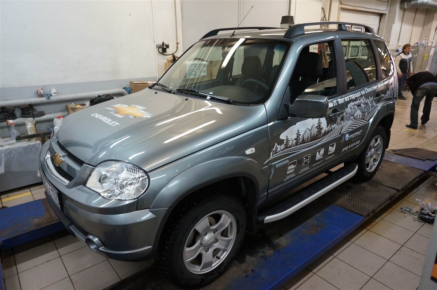 Can Otomotiv CENI.47.2121 пороги алюминиевые (Alyans) Chevrolet Niva (2008-)