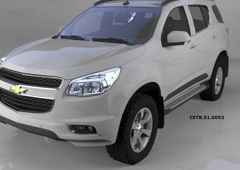 Can Otomotiv CETB.51.0092 пороги алюминиевые (Sapphire Silver) Chevrolet TrailBlazer (2013-)