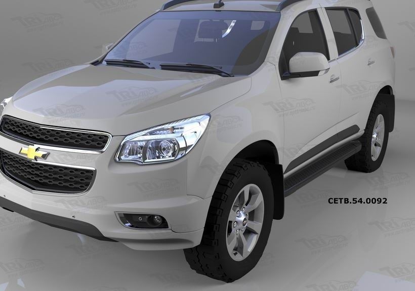 Can Otomotiv CETB.54.0092 пороги алюминиевые (Sapphire Black) Chevrolet TrailBlazer (2013-)