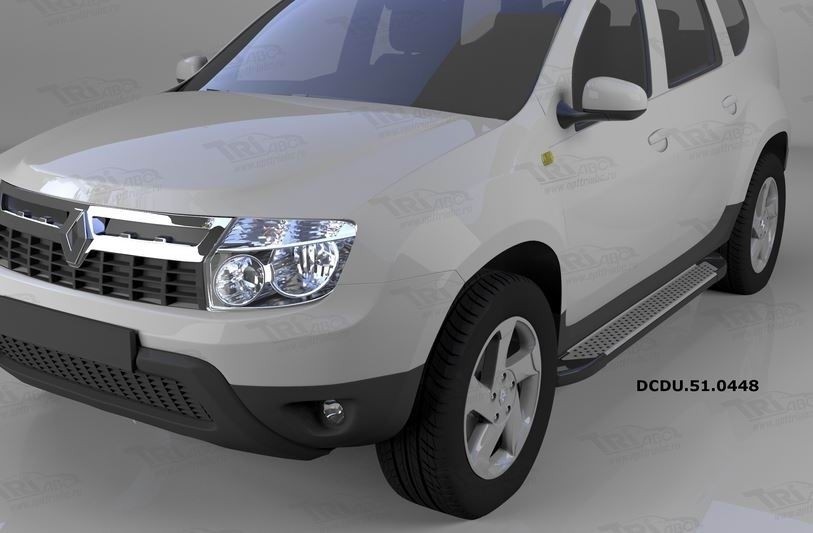 Can Otomotiv DCDU.51.0448 пороги алюминиевые (Sapphire Silver) Renault Duster (2012-) / Nissan Terrano (2014-)