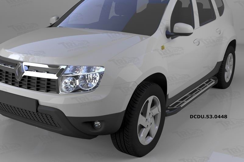Can Otomotiv DCDU.53.0448 пороги алюминиевые (Corund Silver) Nissan Terrano (2014-)