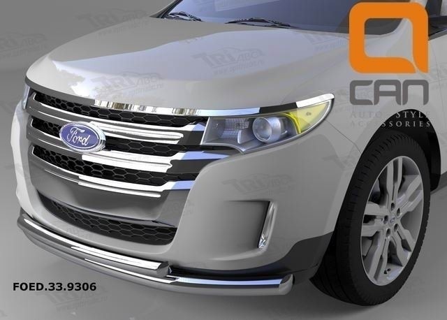 Can Otomotiv FOED.33.9306 защита переднего бампера Ford Edge (2014-) (двойная) d 76/60