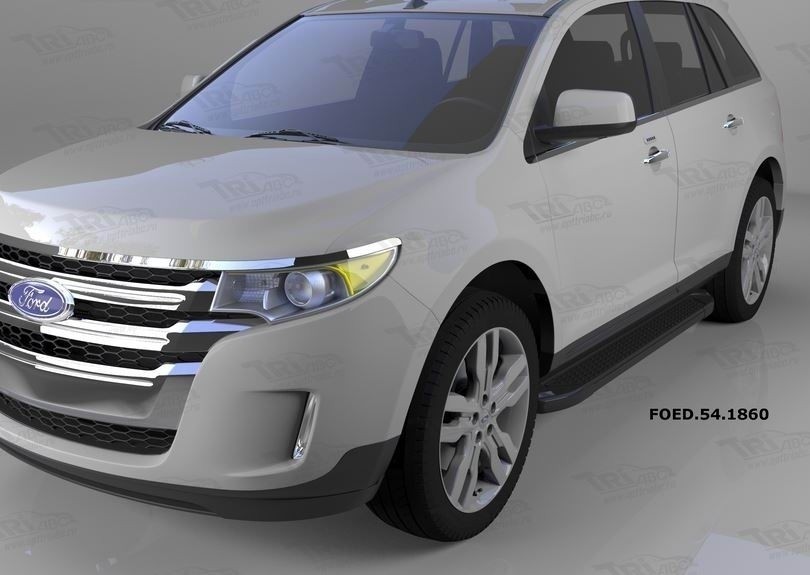 Can Otomotiv FOED.54.1860 пороги алюминиевые (Sapphire Black) Ford Edge (2014-)