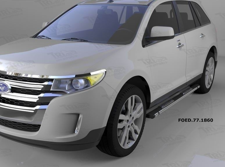 Can Otomotiv FOED.77.1860 пороги алюминиевые (Emerald Black) Ford Edge (2014-)