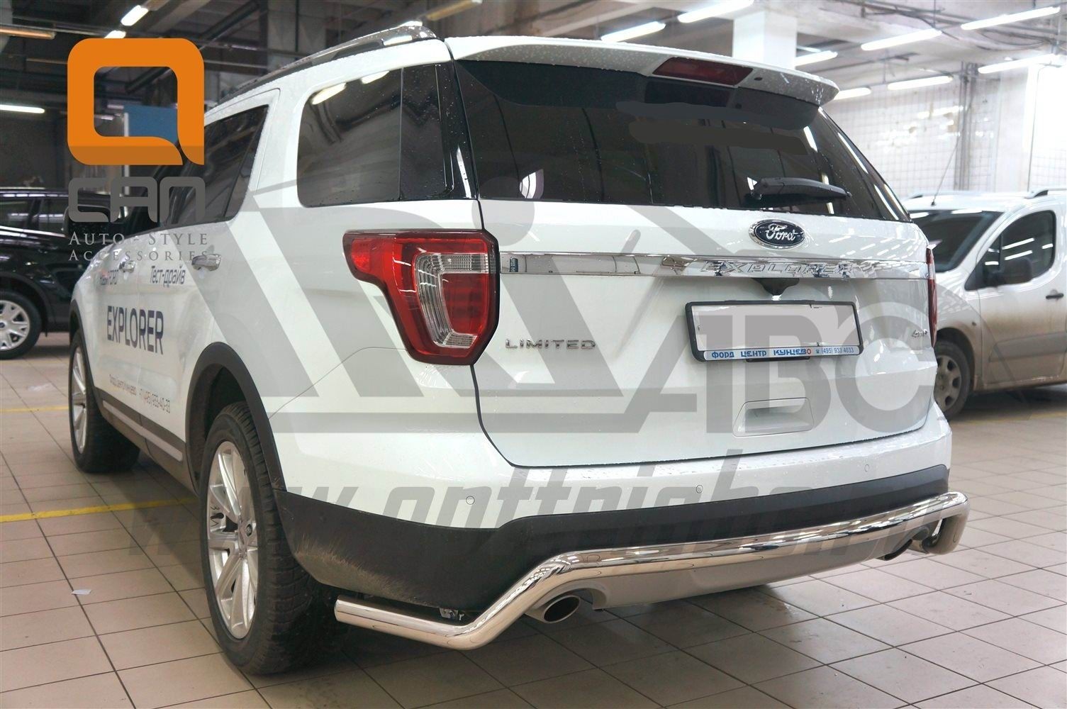 Can Otomotiv FOEX.55.9209 защита заднего бампера Ford Explorer (2015-) (одинарная волна) d60