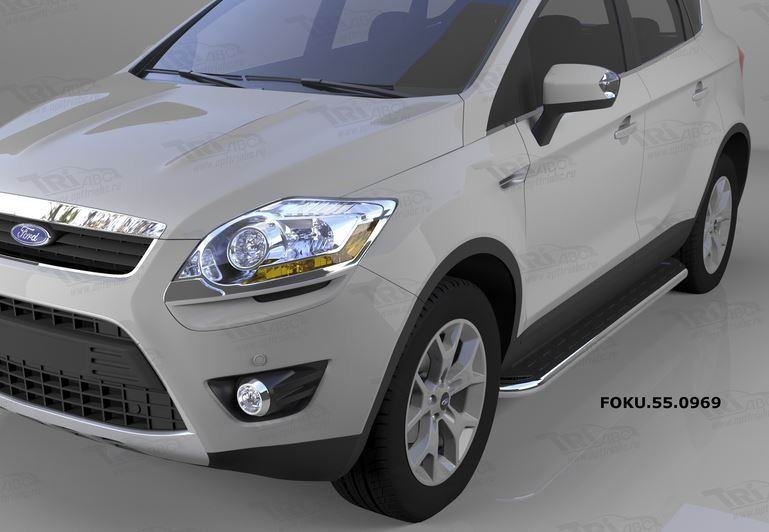 Can Otomotiv FOKU.55.0969 пороги алюминиевые (Ring) Ford Kuga (2008-2013)