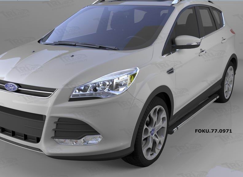 Can Otomotiv FOKU.77.0971 пороги алюминиевые (Emerald Black) Ford Kuga (2013-)