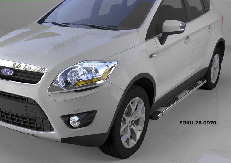 Can Otomotiv FOKU.78.0970 пороги алюминиевые (Emerald silver ) Ford Kuga (2008-2013)