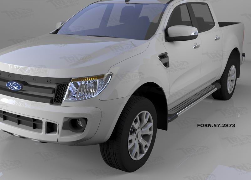 Can Otomotiv FORN.57.2873 пороги алюминиевые (Topaz) Ford Ranger (2012-)