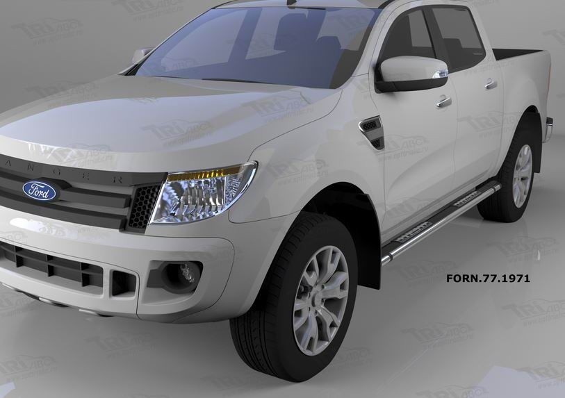 Can Otomotiv FORN.77.1971 пороги алюминиевые (Emerald Black) Ford Ranger (2012-)
