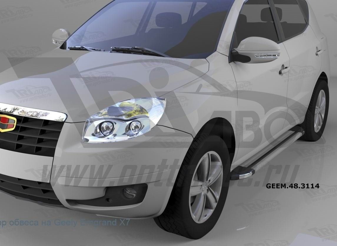 Can Otomotiv GEEM.48.3114 пороги алюминиевые (Brillant) Geely Emgrand X7 (2014-) (серебр)