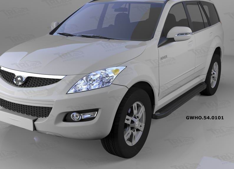 Can Otomotiv GWHO.54.0101 пороги алюминиевые (Sapphire Black) Great Wall Hover H5 (2010-)