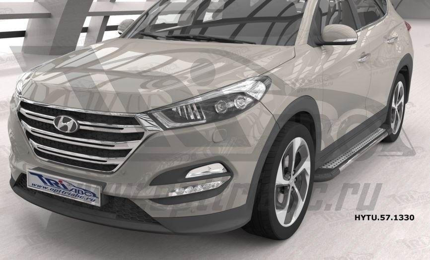 Can Otomotiv HYTU.57.1330 пороги алюминиевые (Topaz) KIA Sportage (2016-)