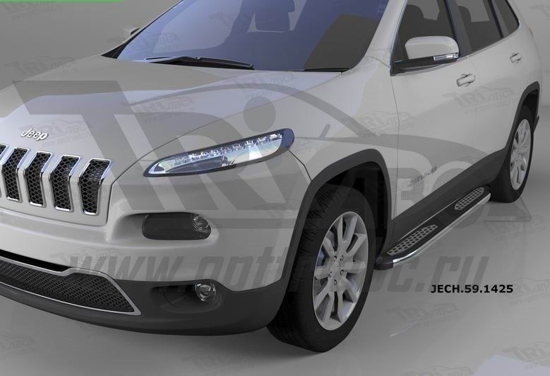 Can Otomotiv JECH.59.1425 пороги алюминиевые (Zirkon) Jeep Cherokee (2014-)