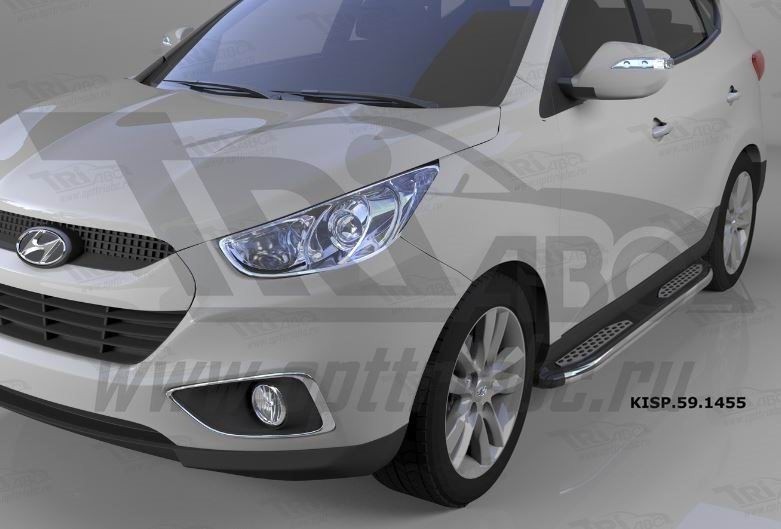 Can Otomotiv KISP.59.1455 пороги алюминиевые (Zirkon) KIA Sportage III (2010-2016)