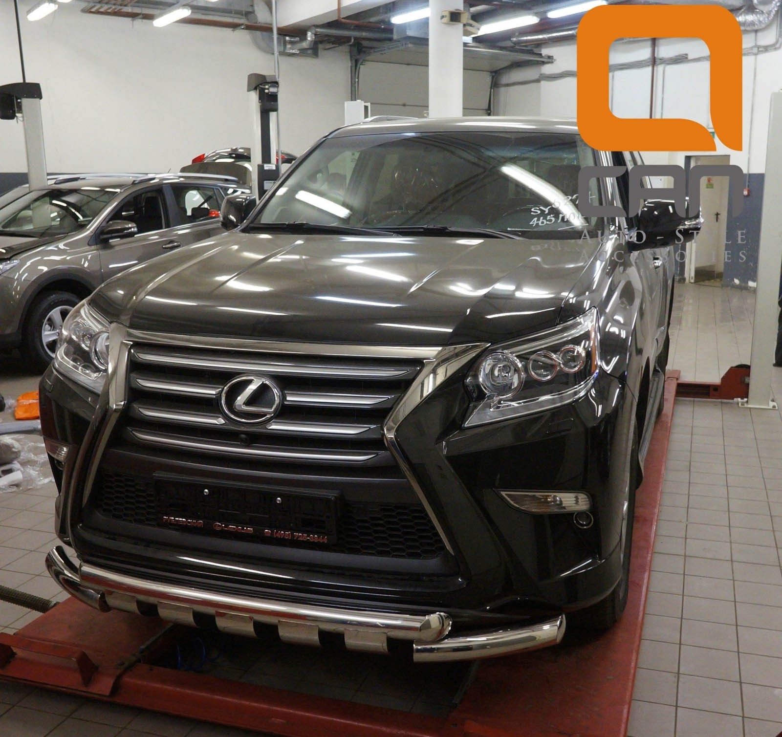 Can Otomotiv LE46.33.4600 защита переднего бампера Lexus GX460 (2014-) (Shark) d76/60