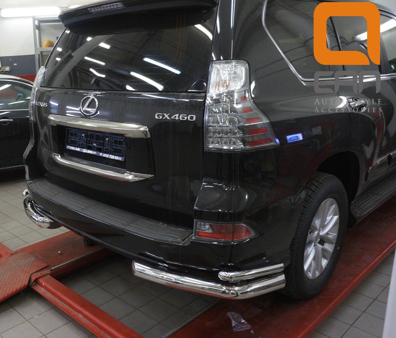 Can Otomotiv LE46.53.4605 защита заднего бампера Lexus GX460 (2014-) (уголки) d 76/42