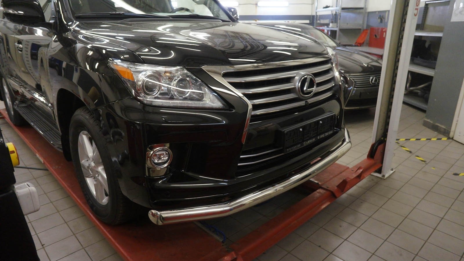 Can Otomotiv LE57.33.1579 защита переднего бампера Lexus LX570 (2014-2015) (одинарная) d 76