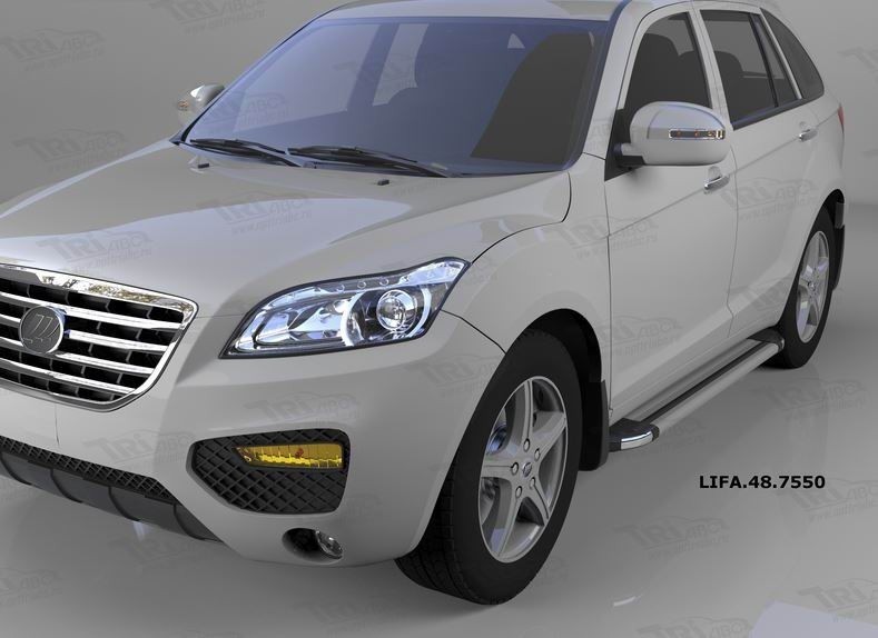 Can Otomotiv LIFA.48.7550 пороги алюминиевые (Brillant) Lifan X60 (2011-) (серебр)