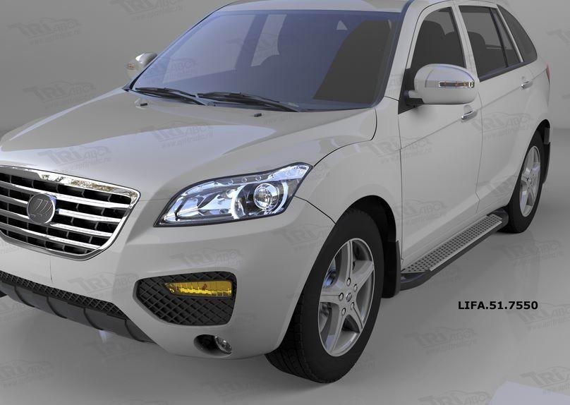 Can Otomotiv LIFA.51.7550 пороги алюминиевые (Sapphire Silver) Lifan X60 (2011-)