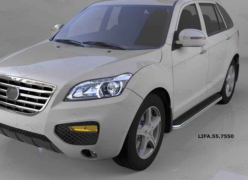 Can Otomotiv LIFA.55.7550 пороги алюминиевые (Ring) Lifan X60 (2011-)