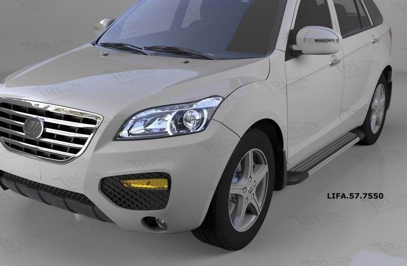 Can Otomotiv LIFA.57.7550 пороги алюминиевые (Topaz) Lifan X60 (2011-)