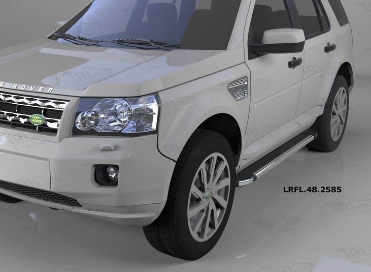 Can Otomotiv LRFL.48.2585 пороги алюминиевые (Brillant) Land Rover Freelander 2 (2008-) (черн./нерж.)