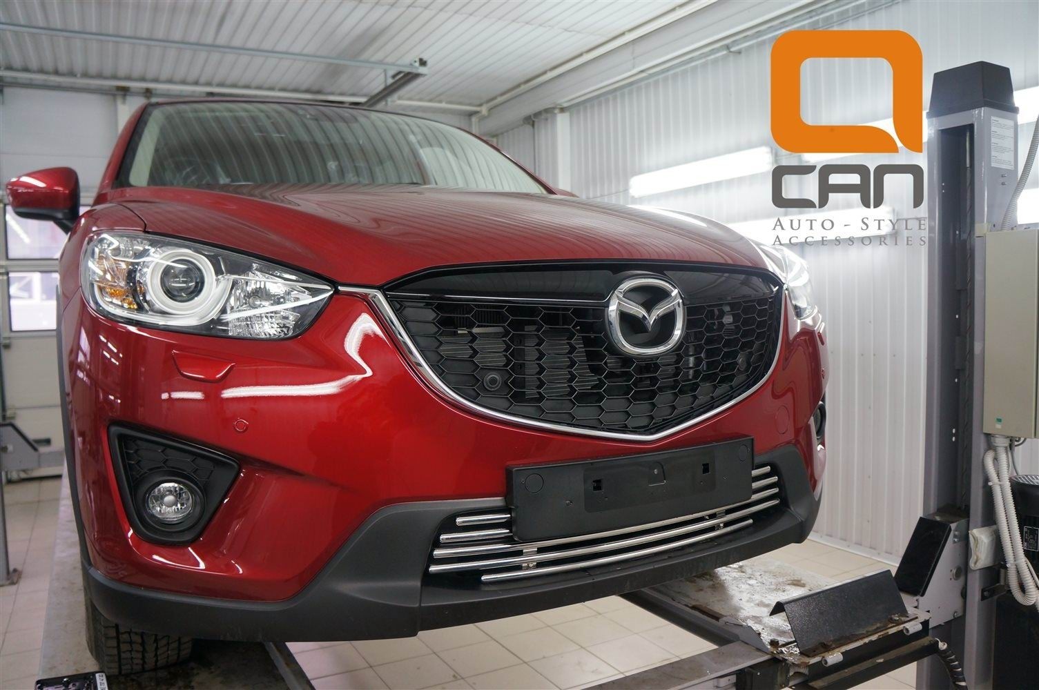 защита радиатора Мазда СХ-5 II (Mazda CX-5 II) 2017-2020