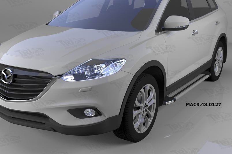 Can Otomotiv MAC9.48.0127 пороги алюминиевые (Brillant) Mazda CX9 (2013-) (серебр)