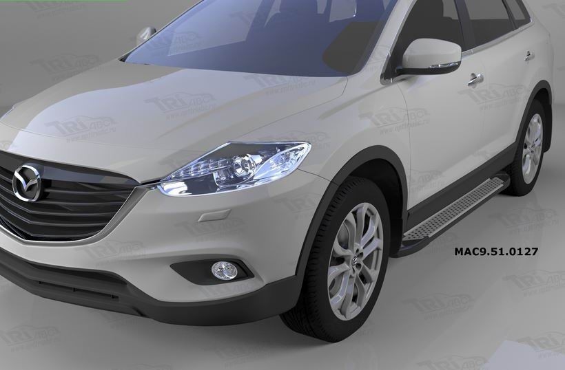 Can Otomotiv MAC9.51.0127 пороги алюминиевые (Sapphire Silver) Mazda CX9 (2013-)