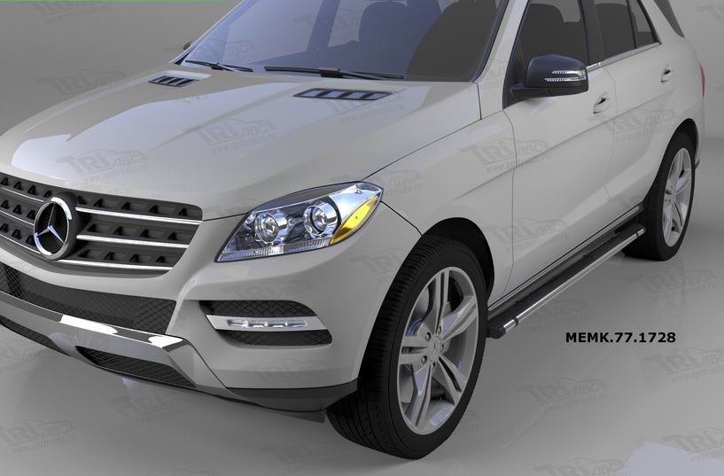 Can Otomotiv MACX.77.1729 пороги алюминиевые (Emerald Black) Mercedes ML W166 (2011-)