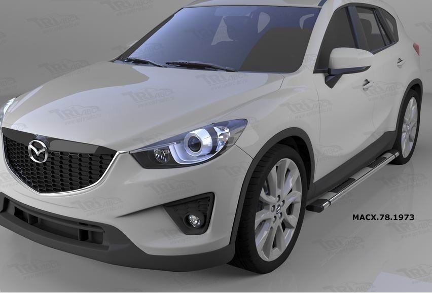 Can Otomotiv MACX.78.1973 пороги алюминиевые (Emerald silver ) Mazda CX5 (2012-2015 /2015-)