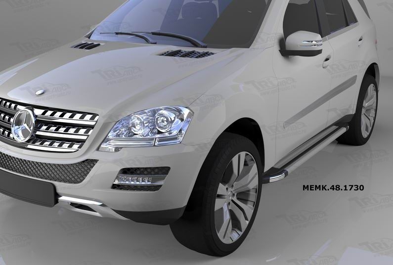 Can Otomotiv MEMK.48.1730 пороги алюминиевые (Brillant) Mercedes ML W164 (2006-2011) (серебр)