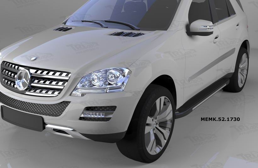 Can Otomotiv MEMK.52.1730 пороги алюминиевые (Onyx) Mercedes ML W164 (2006-2011)