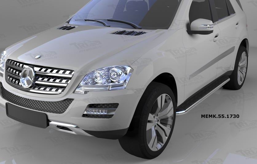 Can Otomotiv MEMK.55.1730 пороги алюминиевые (Ring) Mercedes ML W164 (2006-2011)