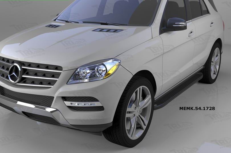 Can Otomotiv MEML.54.1729 пороги алюминиевые (Sapphire Black) Mercedes ML W166 (2011-)