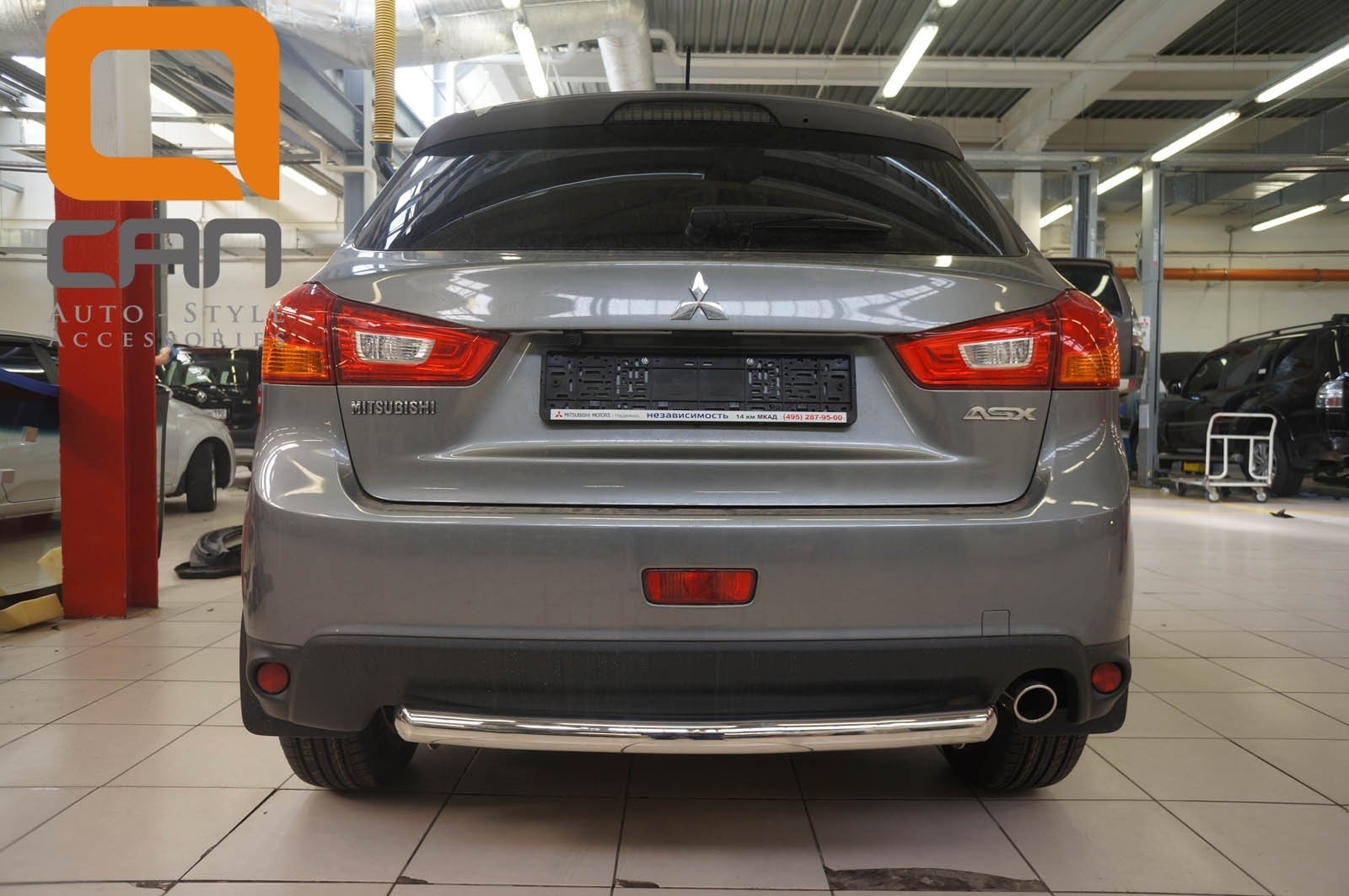 Can Otomotiv MIAS.55.6020 защита заднего бампера Mitsubishi ASX (2012-) (одинарная) d 60