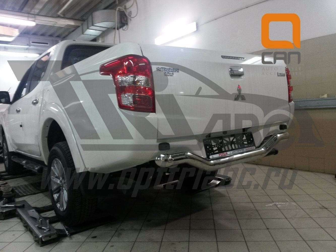 Can Otomotiv MIL2.55.6030 защита заднего бампера Mitsubishi L200 (2015-) (одинарная волна) d76