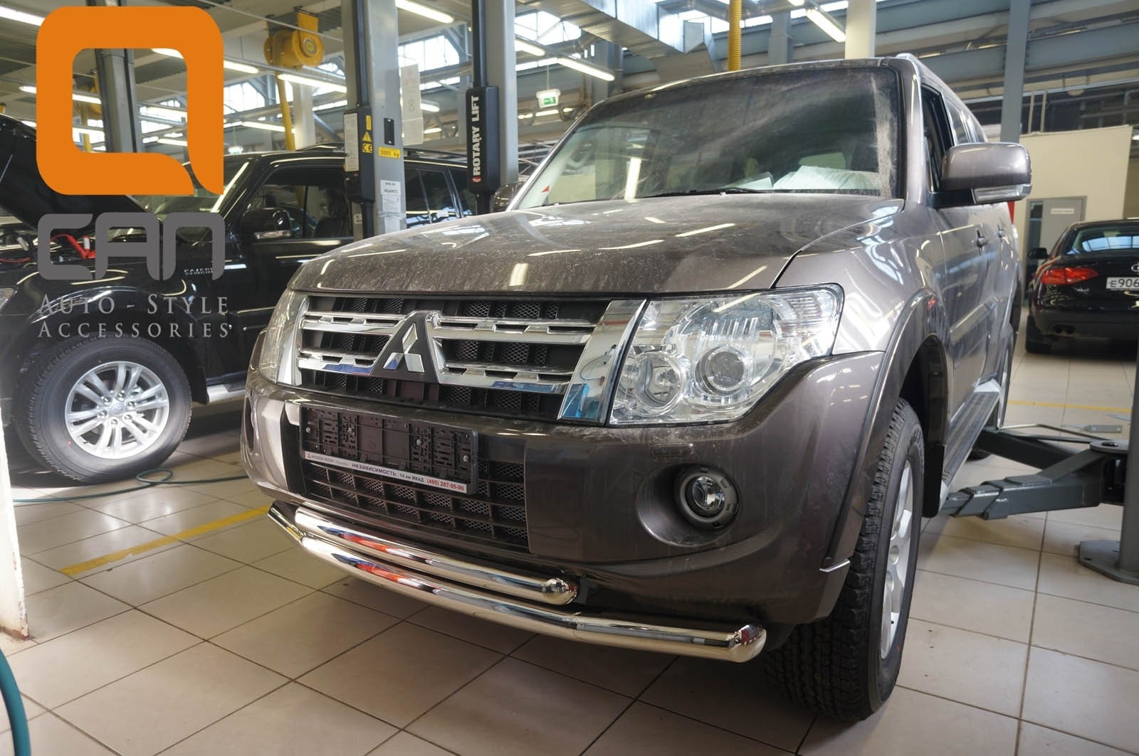 Can Otomotiv MIPA.33.4045 защита переднего бампера Mitsubishi Pajero IV (2011-2014/2014-) (двойная) d 76/60