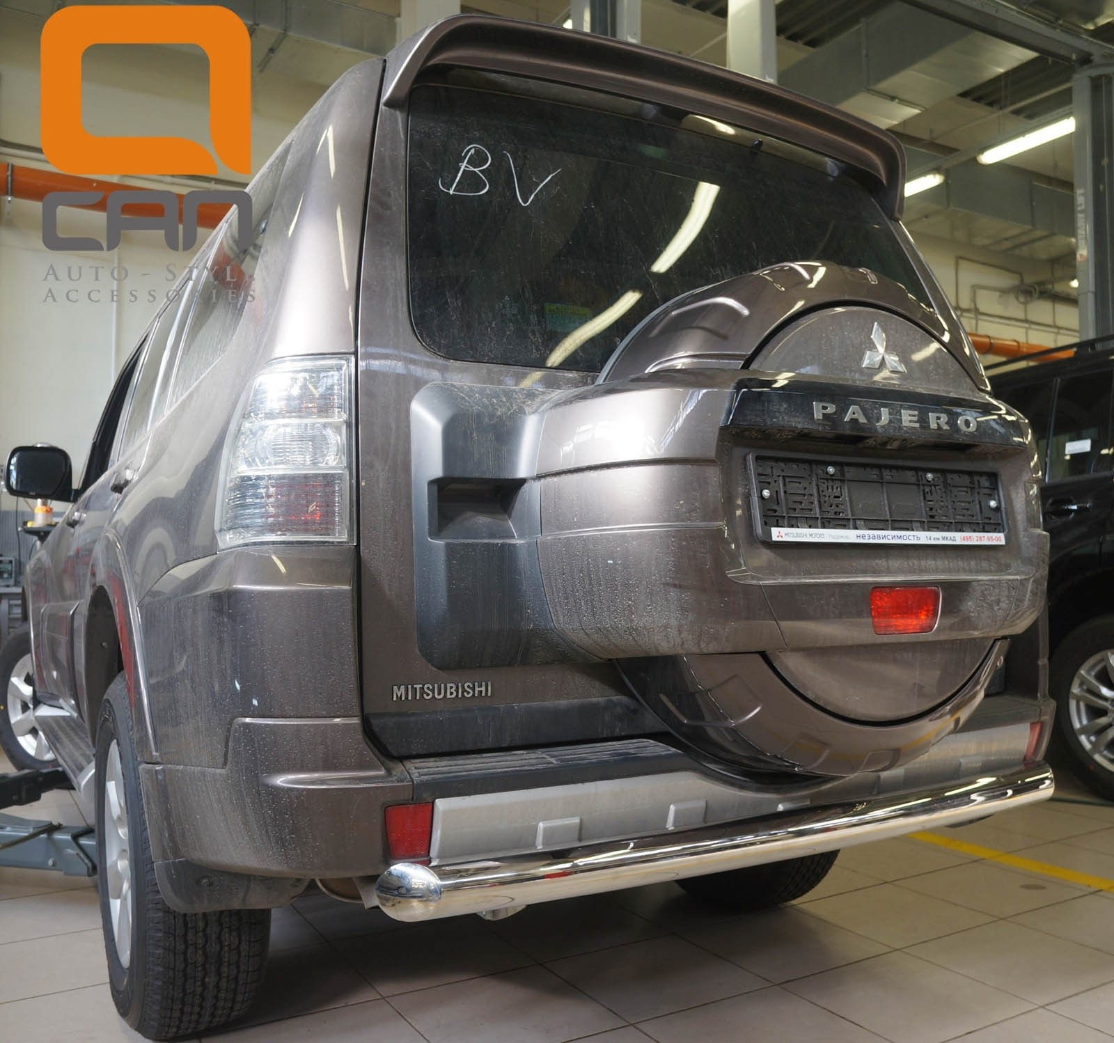 Can Otomotiv MIPA.55.1921 защита заднего бампера Mitsubishi Pajero IV (2011-2014/2014-) (одинарная) d 76