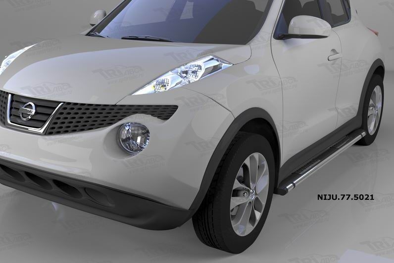 Can Otomotiv NIJU.77.5021 пороги алюминиевые (Emerald Black) Nissan Juke (2011-)