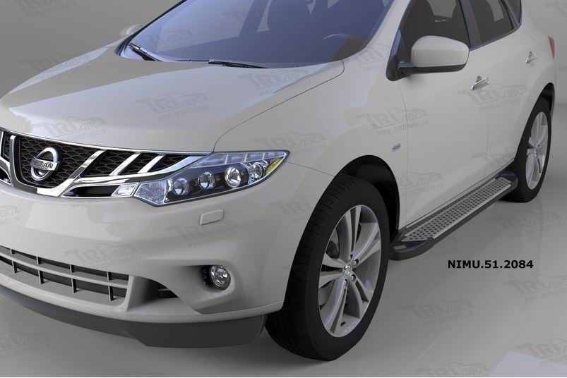 Can Otomotiv NIMU.51.2084 пороги алюминиевые (Sapphire Silver) Nissan Murano (2008-2015)