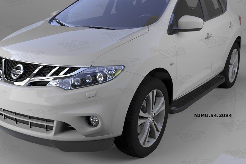 Can Otomotiv NIMU.54.2084 пороги алюминиевые (Sapphire Black) Nissan Murano (2008-2015)